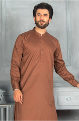 MEN KAMEEZ SHALWAR PLAIN BROWN (6930655051950)