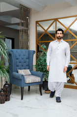 MEN KAMEEZ SHALWAR PLAIN WHITE (7016980349102)