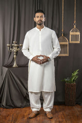 MEN KAMEEZ SHALWAR OFF WHITE