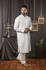 MEN KAMEEZ SHALWAR OFF WHITE