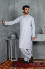 MEN KAMEEZ SHALWAR PLAIN SKY BLUE (6930775638190)