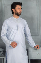 MEN KAMEEZ SHALWAR PLAIN SKY BLUE (6930775638190)