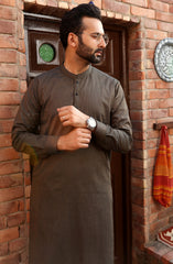 MEN KAMEEZ SHALWAR PLAIN BROWN