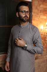 MEN KAMEEZ SHALWAR PLAIN LIGHT BROWN