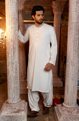 MEN KAMEEZ SHALWAR FORMAL OFF WHITE