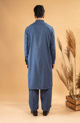 WINTER'22 MEN KAMEEZ SHALWAR CASUAL BLUE