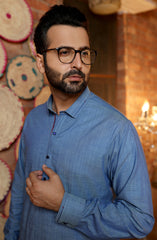 MEN KAMEEZ SHALWAR FORMAL BLUE