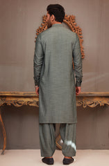 WINTER'22 MEN KAMEEZ SHALWAR CASUAL GREEN