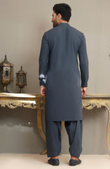 SUMMER'23 MEN KAMEEZ SHALWAR CASUAL DARK GREY