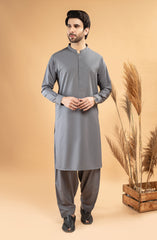 WINTER'22 MEN KAMEEZ SHALWAR CASUAL GREY