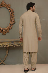 WINTER'22 MEN KAMEEZ SHALWAR CASUAL KHAKI