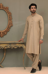 WINTER'22 MEN KAMEEZ SHALWAR CASUAL KHAKI