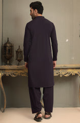SUMMER'23 MEN KAMEEZ SHALWAR PLAIN PURPLE