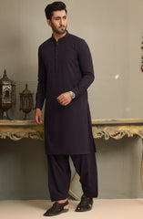 SUMMER'23 MEN KAMEEZ SHALWAR PLAIN PURPLE