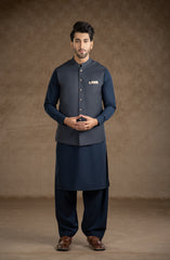 FESTIVE'23 FORMAL PLAIN WAISTCOAT CHARCOAL GREY