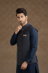 FESTIVE'23 FORMAL PLAIN WAISTCOAT CHARCOAL GREY