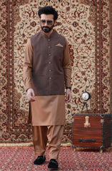 FESTIVE'23 FORMAL PLAIN WAISTCOAT DARK BROWN