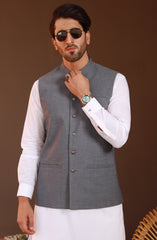FESTIVE'23 FORMAL PLAIN WAISTCOAT BLUE