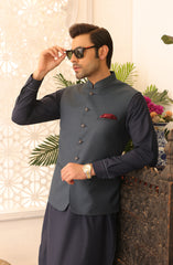 EID FESTIVE'22 FORMAL PLAIN WAISTCOAT DEEP TEAL