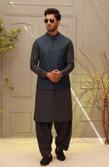 WINTER'22 MEN FORMAL PLAIN WAISTCOAT NAVY BLUE