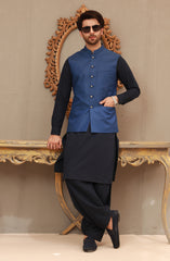 WINTER'22 MEN FORMAL PLAIN WAISTCOAT ROYAL BLUE