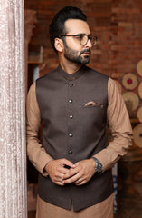 SEMI FORMAL WAISTCOAT BROWN