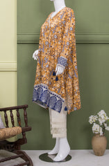 YELLOW MUGHAL LAWN PRINTED 1PC STITCH KURTI (6661389942958)