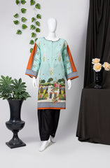 AQUAMARINE 1PC KURTI STITCHED