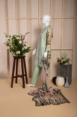 FLORAL MESH 3PC SUIT STITCHED