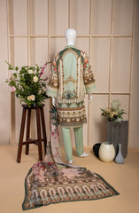 FLORAL MESH 3PC SUIT STITCHED