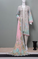 WOMEN BLUSH SUMMER LAWN PRINTED 3PC UNSTITCHED