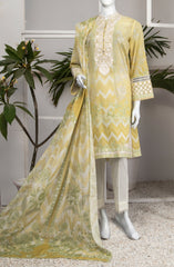 WOMEN WAVERLY STEM PRINTED LAWN 3PC UNSTITCHED