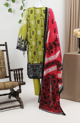 LIME ETHNIC 3PC SUIT STITCHED