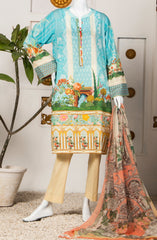 ICEBLUE MUGHAL LAWN PRINTED 3PC STITCH (7017180037294)