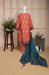 FERIHA JACQUARD 3PC SUIT STITCHED