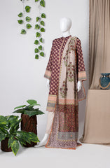BAHARA 3PC SUIT STITCHED