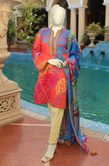 SUMMER'22 RETRO TRAVEL BASIC DIGITAL PRINTED LAWN 3PC UNSTITCHED