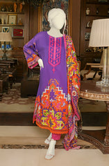 SUMMER'22 KILIM SABLE EMBROIDERED DIGITAL PRINTED LAWN 3PC UNSTITCHED