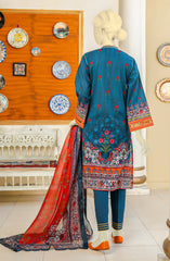 EID FESTIVE'22 JASHAN SUBZ 3PC STITCHED SUIT