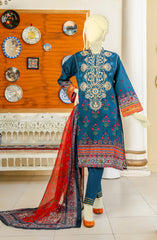 EID FESTIVE'22 JASHAN SUBZ 3PC STITCHED SUIT