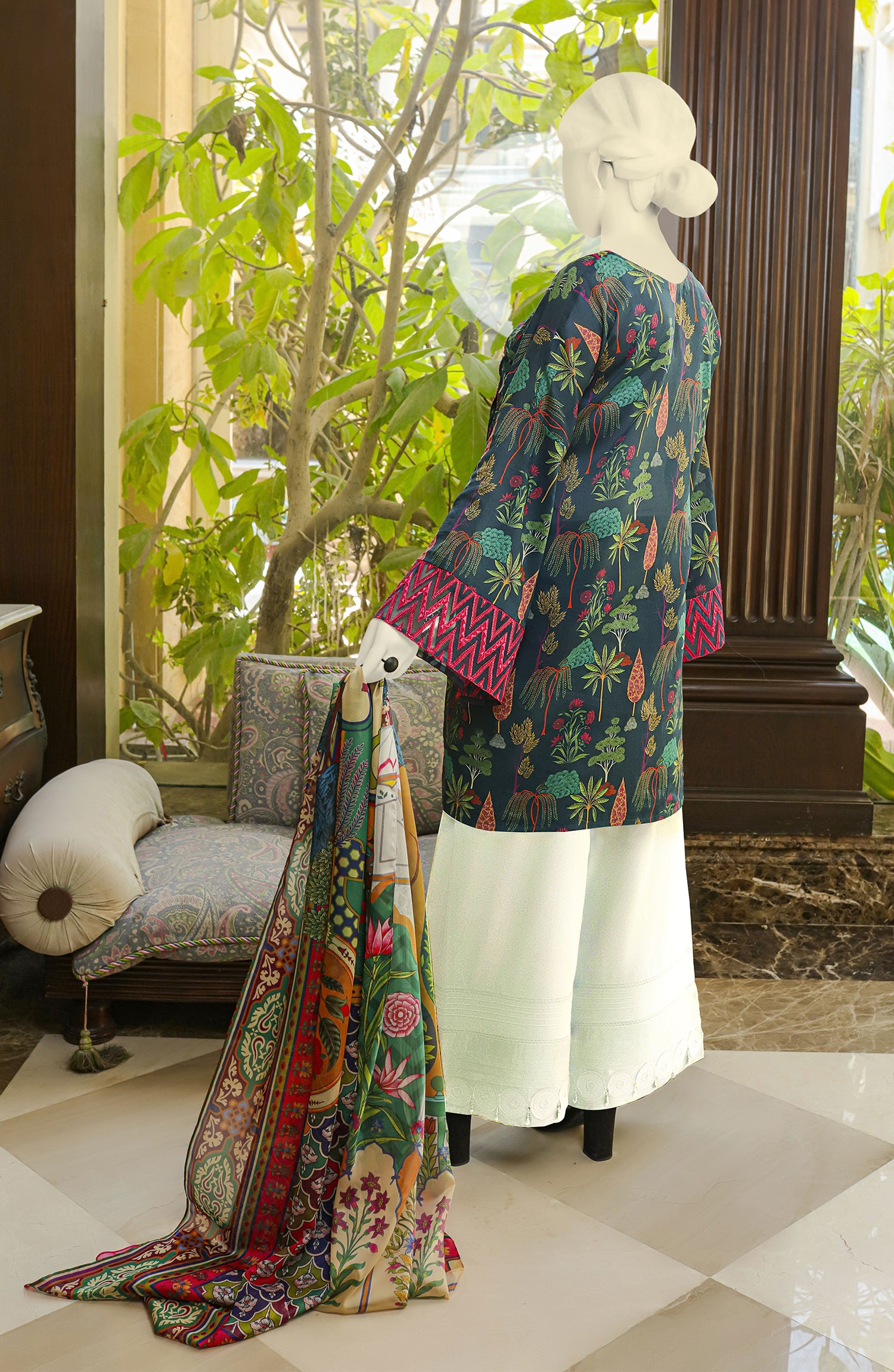 EID FESTIVE'22 INK POT EMBROIDERED PRINTED LAWN 3PC UNSTITCHED