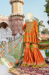 FESTIVE'22 MOSS EMBROIDERED PRINTED DOBBY 3PC UNSTITCHED