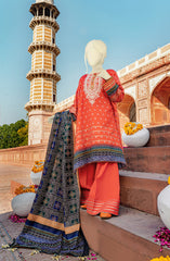 FESTIVE'22 SUNGUDI EMBROIDERED PRINTED DOBBY 3PC UNSTITCHED