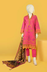 PRE WINTER'22 ADORED BLOOMS EMBROIDERED PRINTED SELF JACQUARD 3PC UNSTITCHED