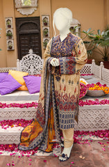 SUMMER'22 IKKAT LINES STITCHED 3PC SUIT