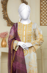 FESTIVE'22 IVORY GEM 3PC STITCHED SUIT
