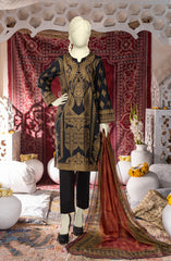 FESTIVE'22 PALAMPORE EMBROIDERED PRINTED 3PC UNSTITCHED