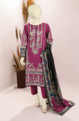 PRE WINTER'22 PARCHA SELF JACQUARD STITCHED 3PC SUIT