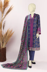PRE WINTER'22 RIYA EMBROIDERED DIGITAL PRINTED CAMBRIC STITCHED 3PC SUIT