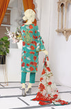 SUMMER'23 BLOOMING NIGHT PRINTED STITCHED 3PC SUIT